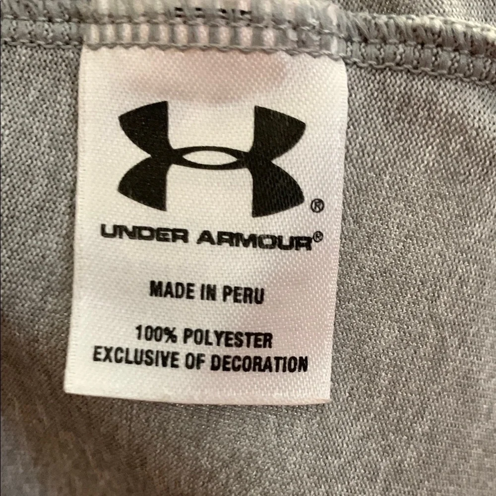 3/$20✨ Under Armour Heat Gear Gray Graphic Short Sleeve Tee - Picture 5 of 8